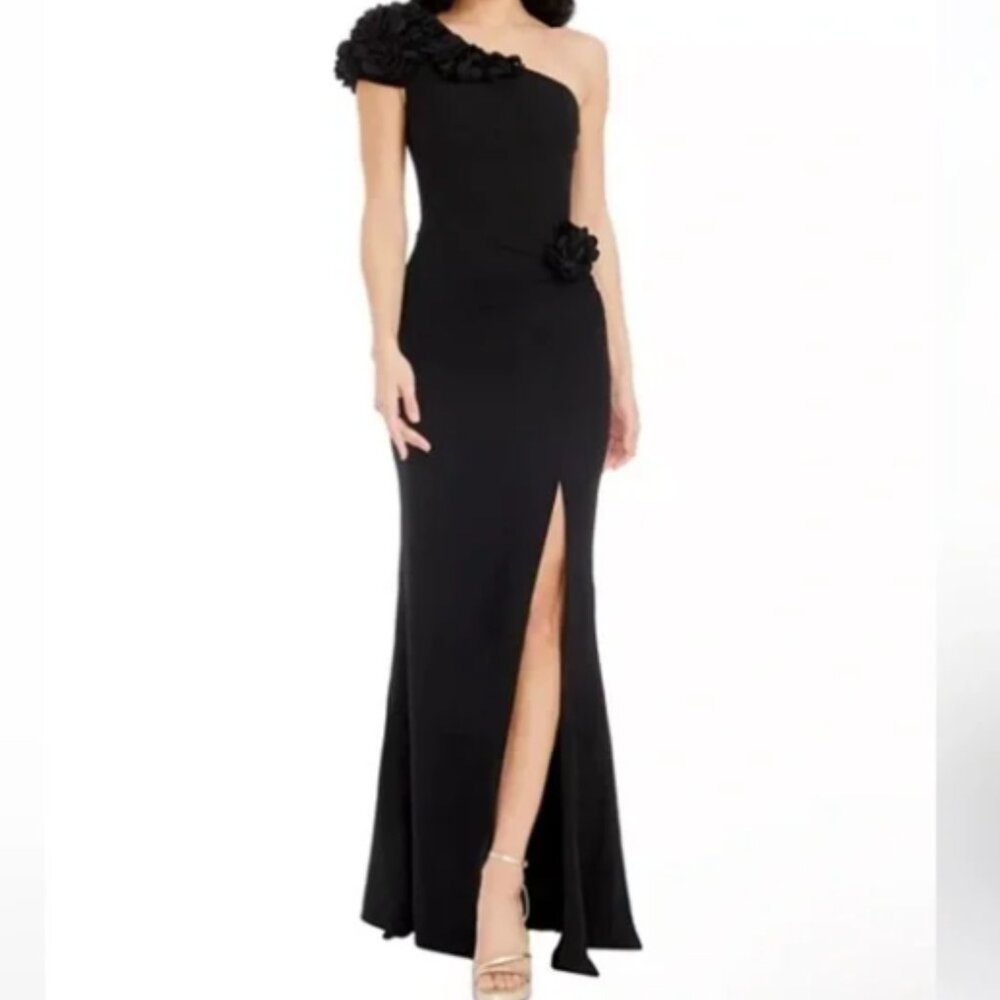 NWT Dress the Population Aubrielle Dress Black Size M Gown Dress